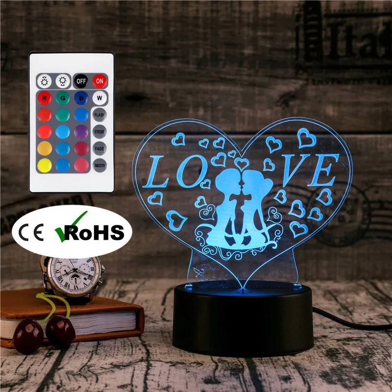 

3D Led Novety Lighting Creative Gift Night Light Table Lamp Led Important Moment Home Corridor Hotel Party Atmosphere Lights
