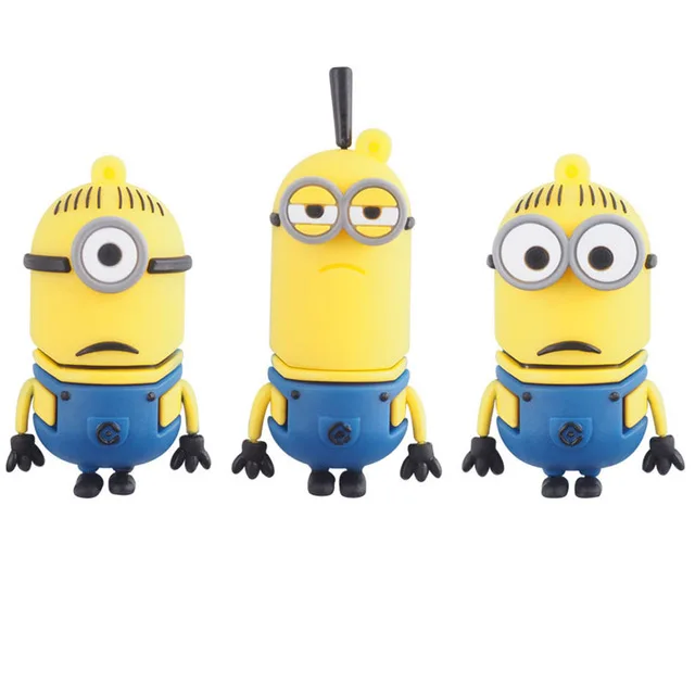 Мультяшные милые диски Миньоны USB Флешка карта памяти устройство для хранения