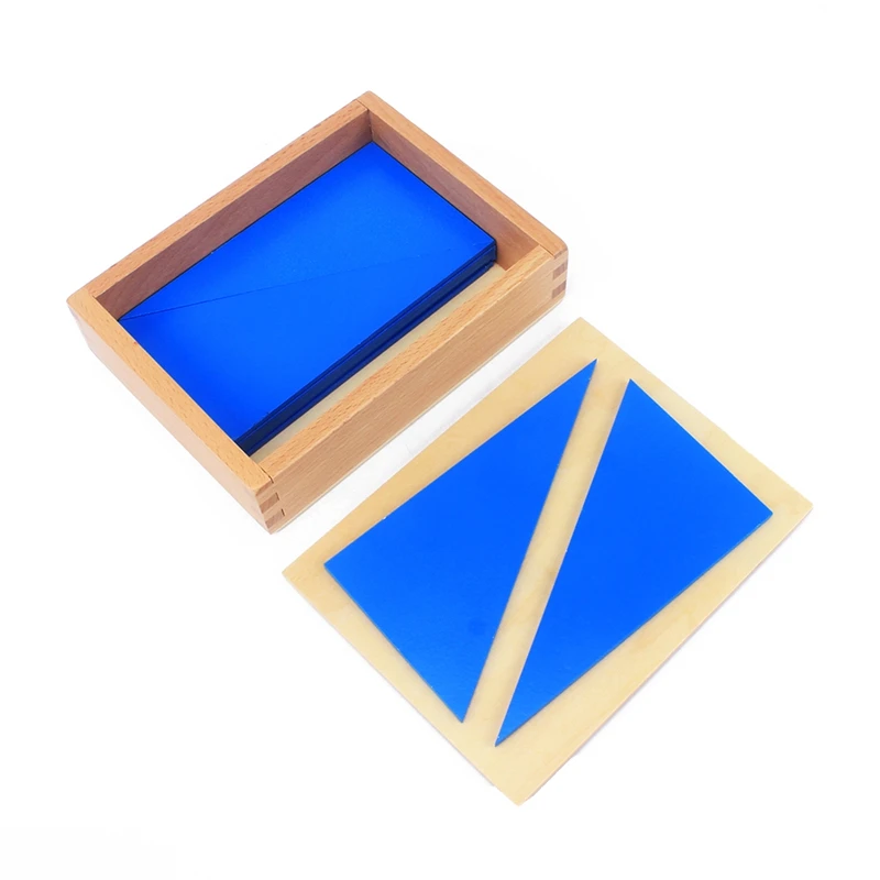 Baby Toys Montessori Math Toys 12Pcs Blue Triangles Mathematics Wooden Toy For Preschool Early Learning Toys Brinquedos Juguetes baby toy montessori thermic bottles sensorial early childhood education preschool kids brinquedos juguetes