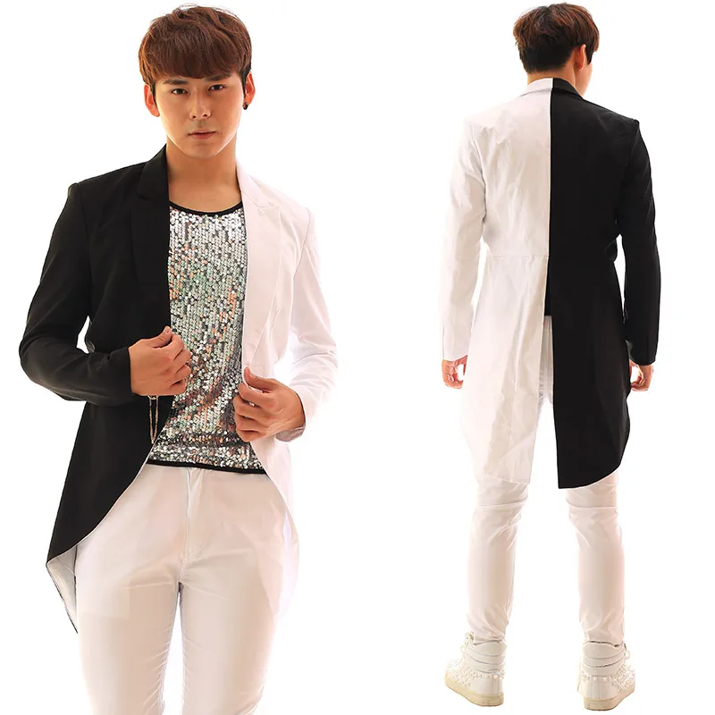 Мужской костюм для Хэллоуина джаз куртка плащ Блейзер DJ танцор певица