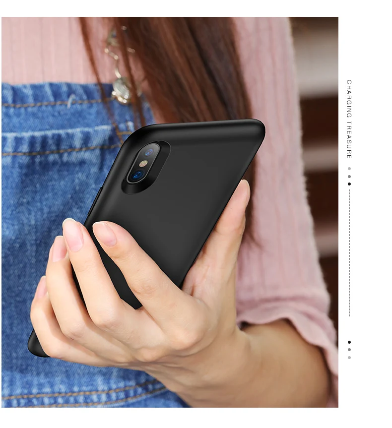 Cafele ультра тонкий чехол для зарядного устройства для iPhone 7, 8, 6, 6s Plus, X чехол для внешнего аккумулятора, чехол для резервного зарядного устройства для iPhone X
