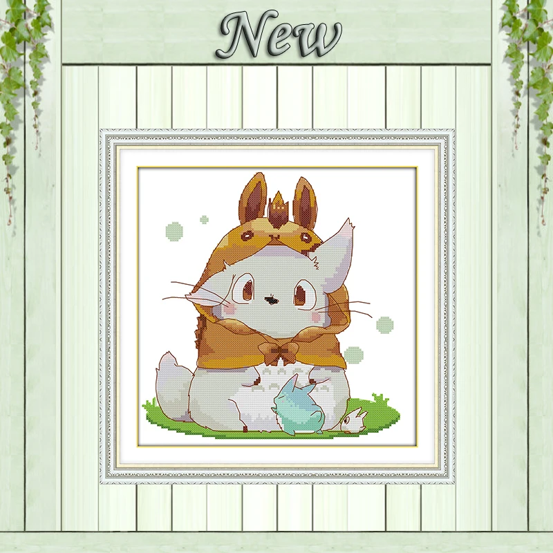 Набор для вышивки крестиком totoro милая картина с мультяшными животными