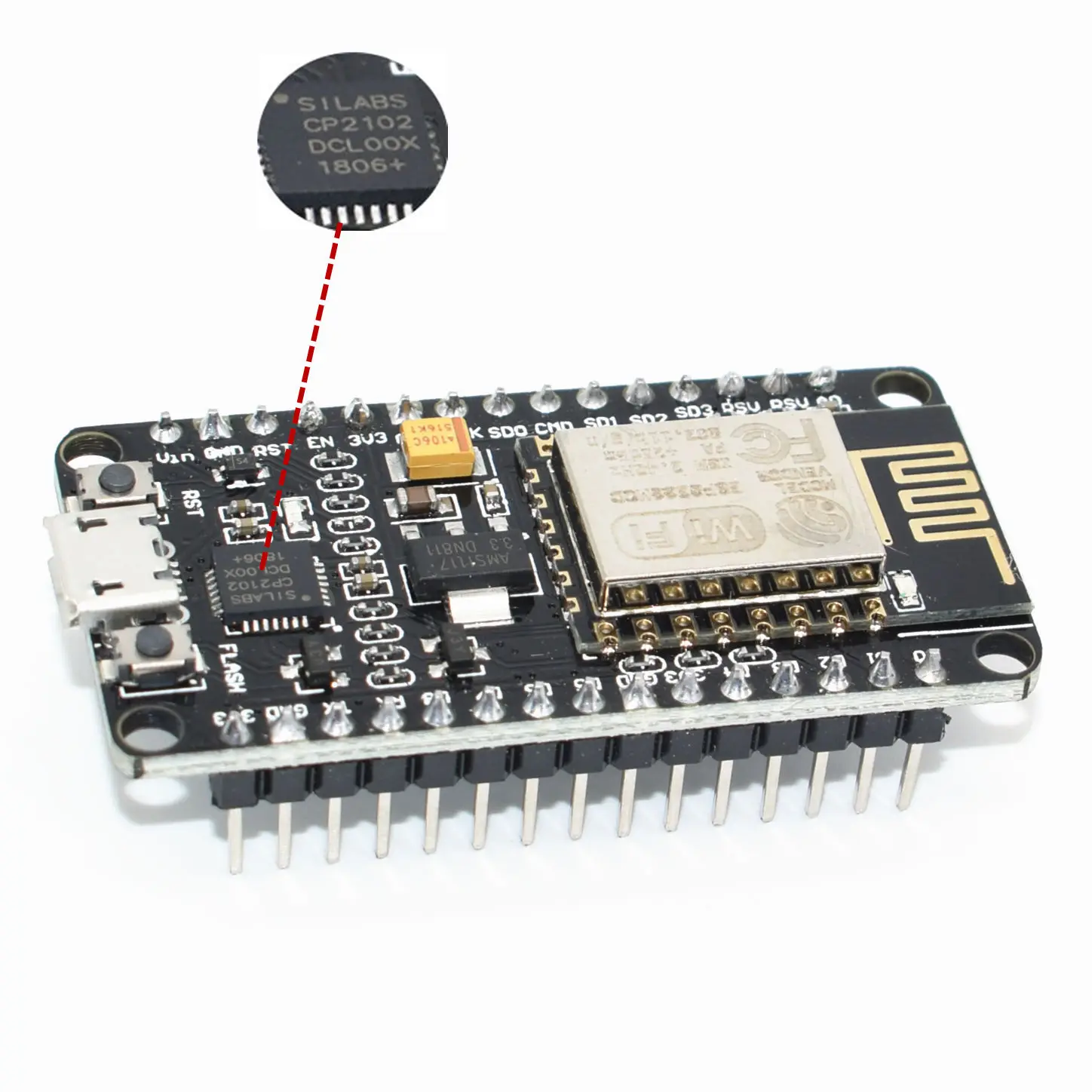 Беспроводной модуль CH340/CP2102/CH9102X NodeMcu V3 V2 Lua WIFI Интернет вещей макетная плата на