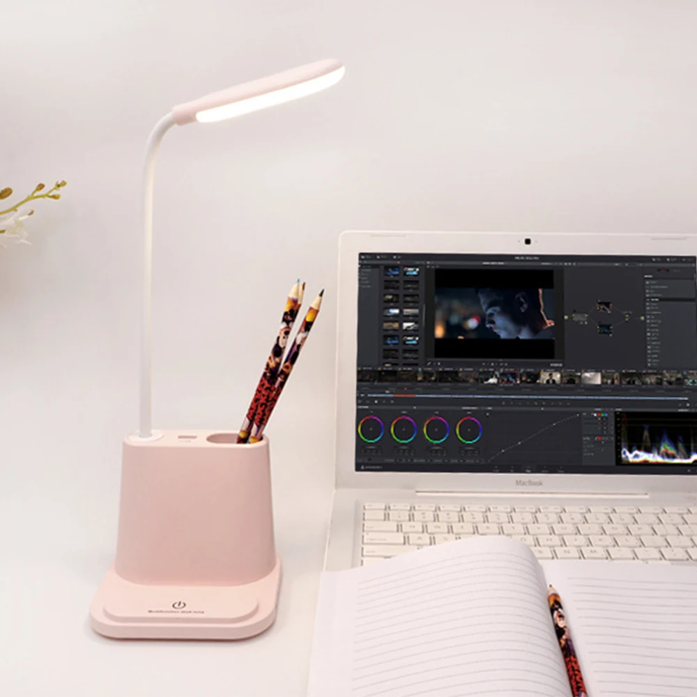 Настольная лампа с usb-портом Регулируемая сенсорным затемнением для чтения