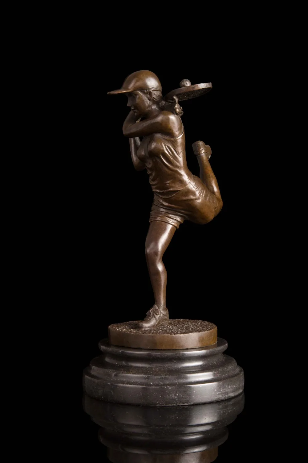 Искусство ремесла медь оптом и в розницу Спорт Девушка теннис Статуэтка игрока