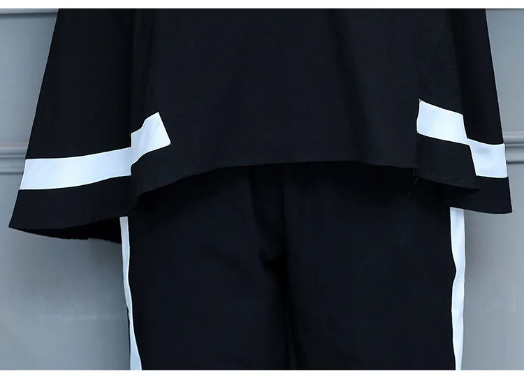 JIASIYUN плюс размер женский свободный костюм сплошной цвет белый повседневные