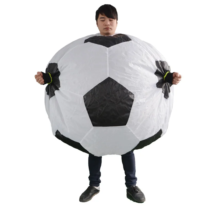

2018 Football Inflatable Costumes Soccer Cosplay Clothes For Adult Halloween Christmas Party Fancy Dress Women Men Clothing
