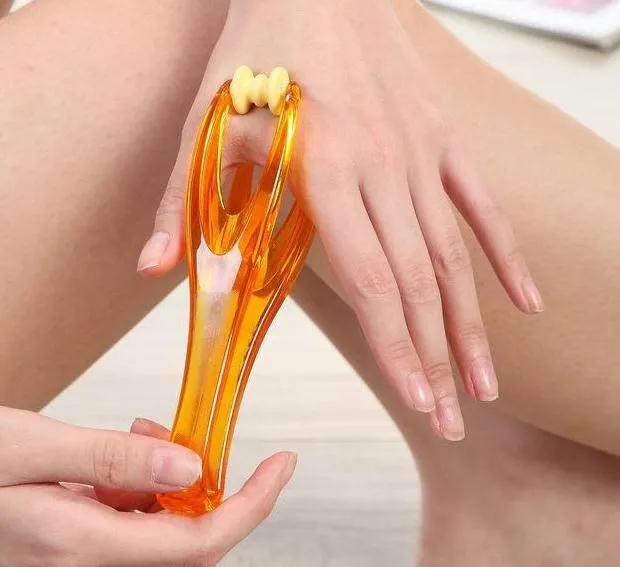 Деликатный 2 ролики эластичные ручка Relax суставов пальцев ручной массажер