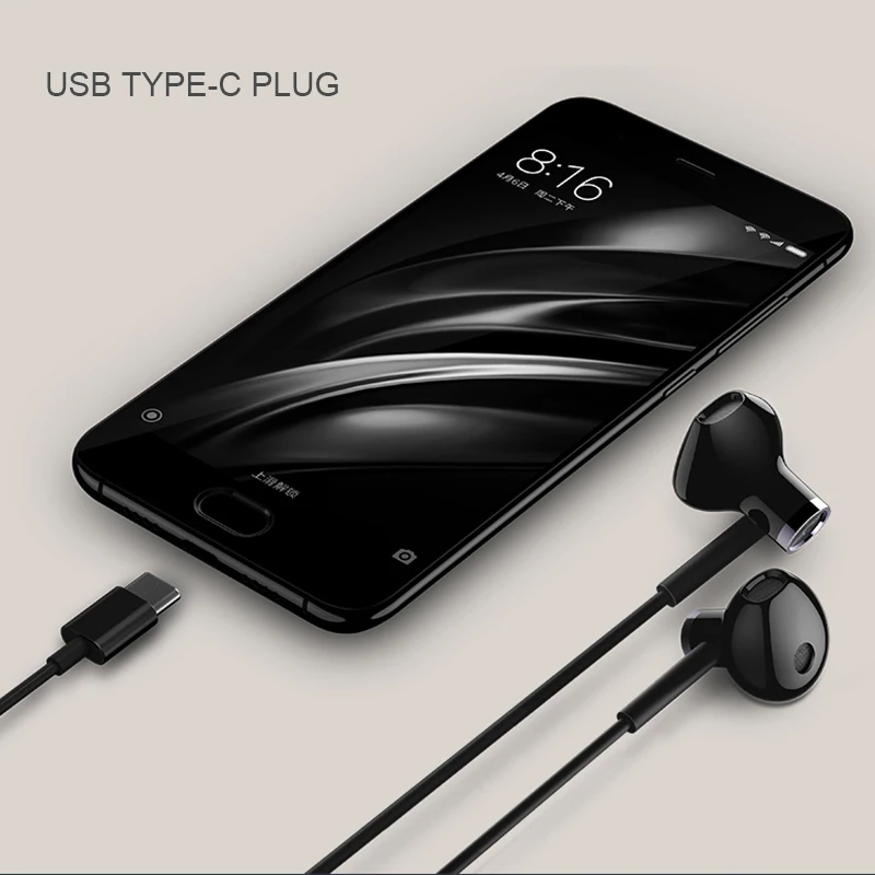 Xiao mi наушники гибридные DC половинные наушники-вкладыши usb type-C MEMS mi crophone проводное управление двойной драйвер гарнитура для mi 9 8 SE A1 6