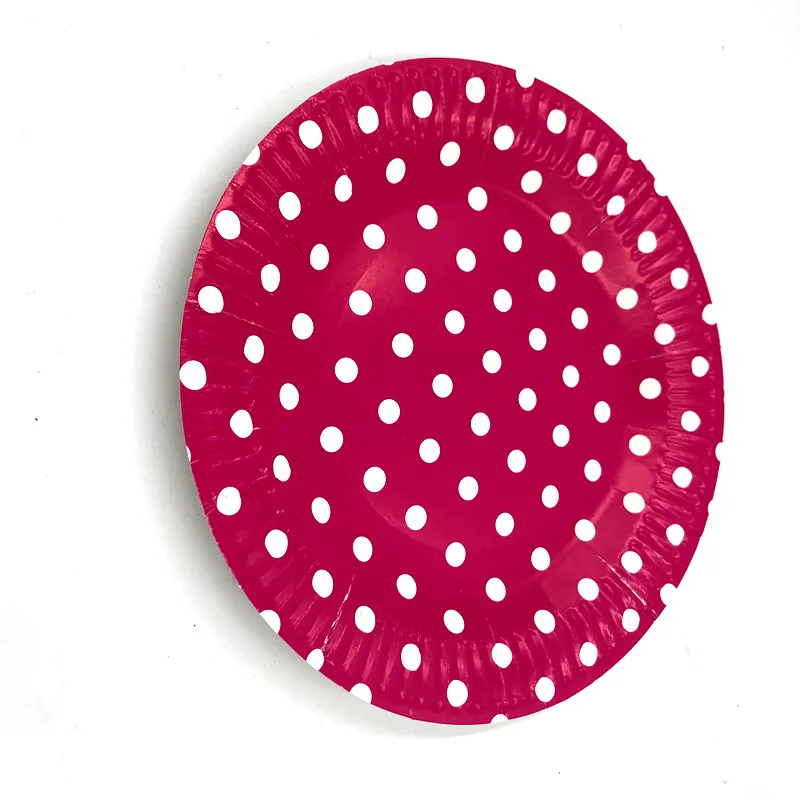 10 шт./лот тарелки с узором в горошек для детского душа Вечерние Декорации Детские