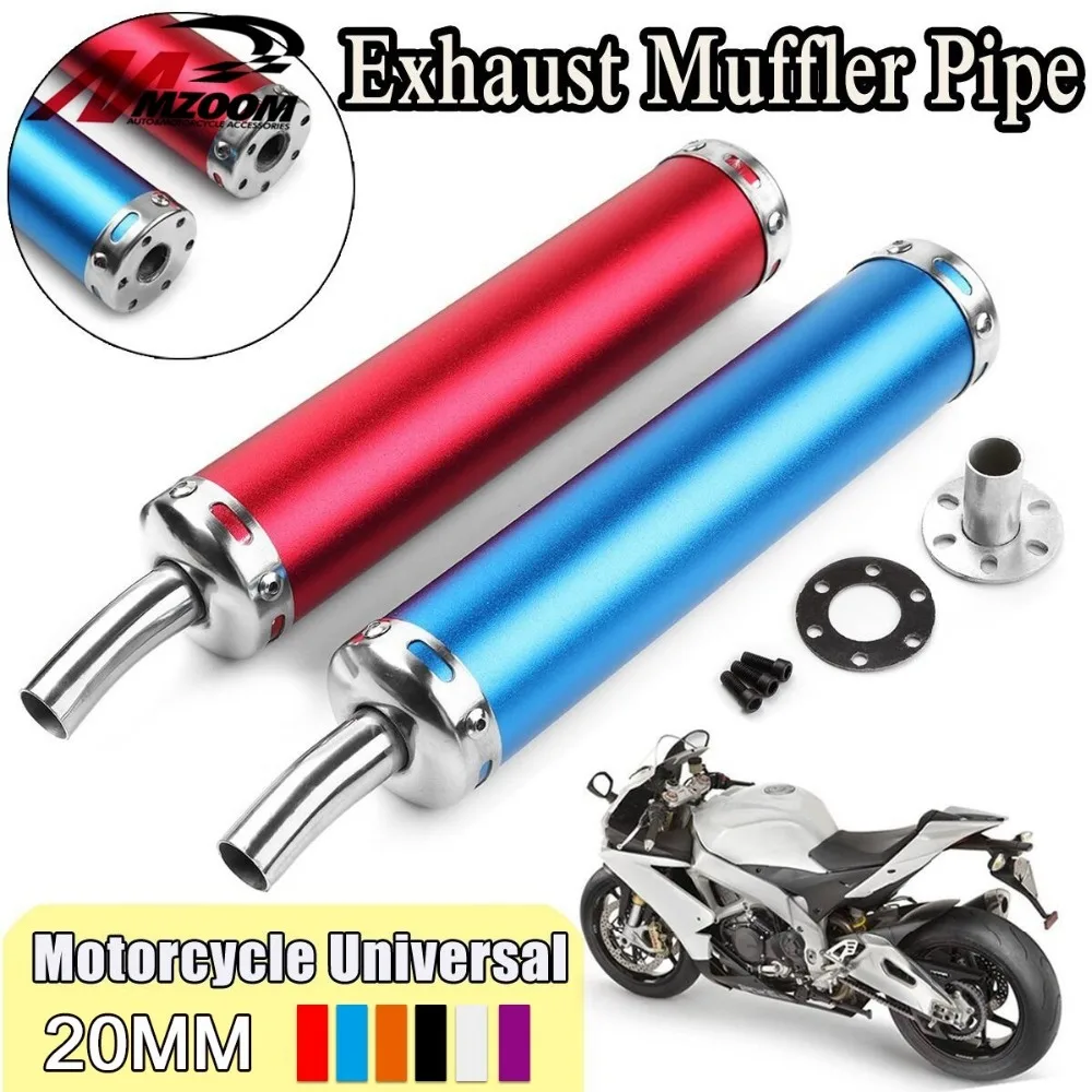 

Style Design Universal metal 20MM Racing Motocross Black Exhaust Silencer 2 Stroke Motorcycle Exhaust Pipe Muffler