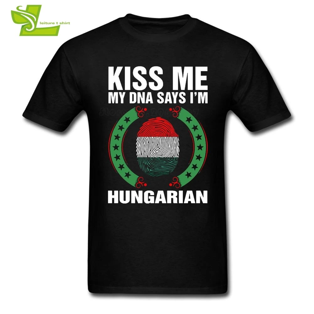 Футболка Kiss Me My DNA говорит что я венгерский футболка с флагом и отпечатком пальца
