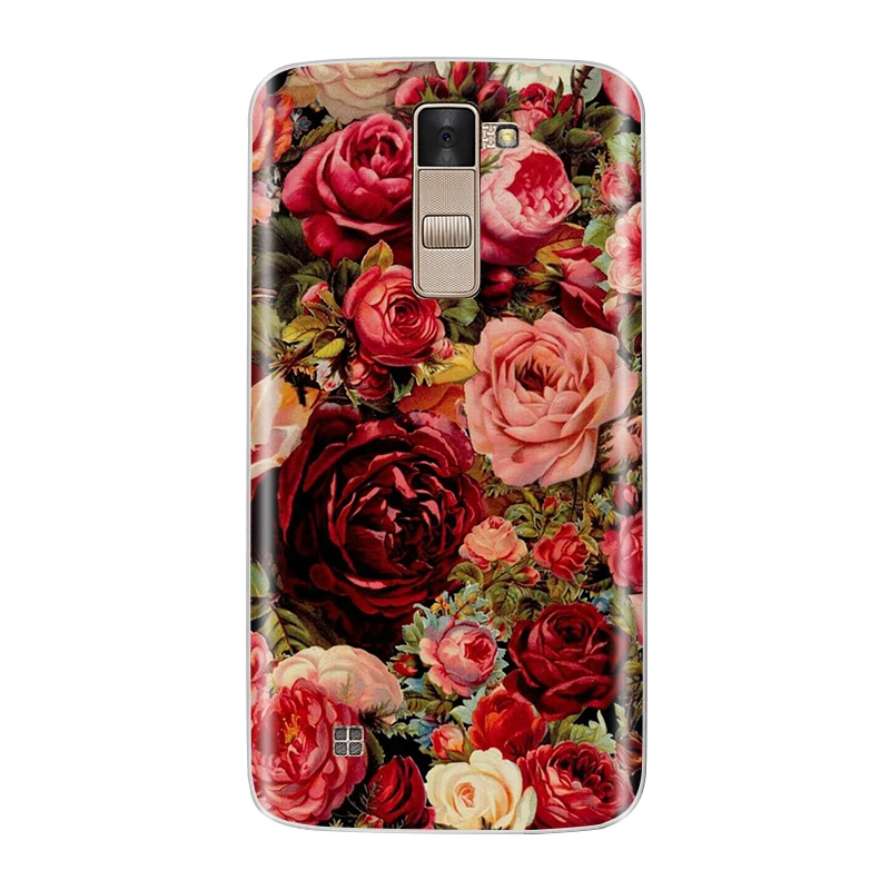 Чехол для телефона LG K8 силиконовый мягкий ТПУ Модный цветочный узор окрашенный защитный чехол для LG K8 задняя крышка чехол s - Цвет: No.4