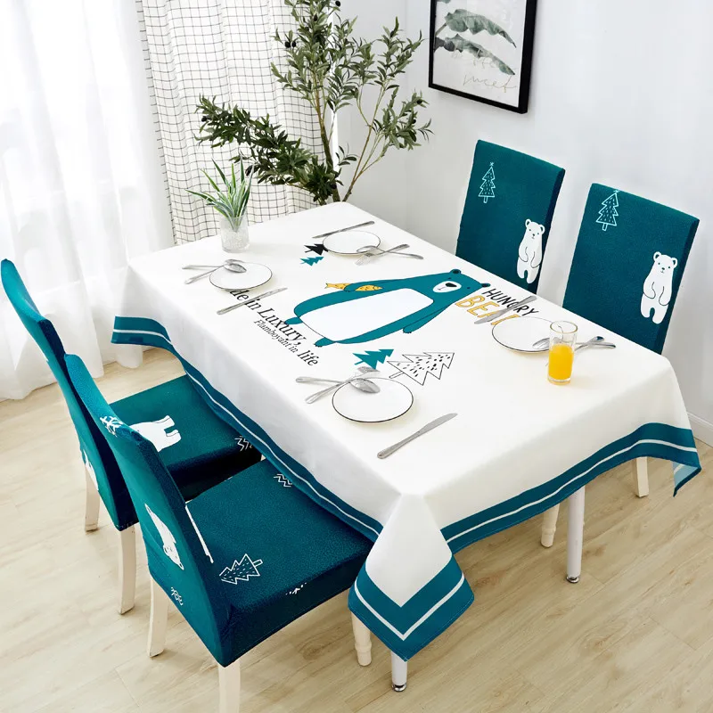 SlowDream Waterproof Oilproof Linen Table Cover Tea Cloth Decorative Kitchen Nordic Style Thick Rectangle | Дом и сад