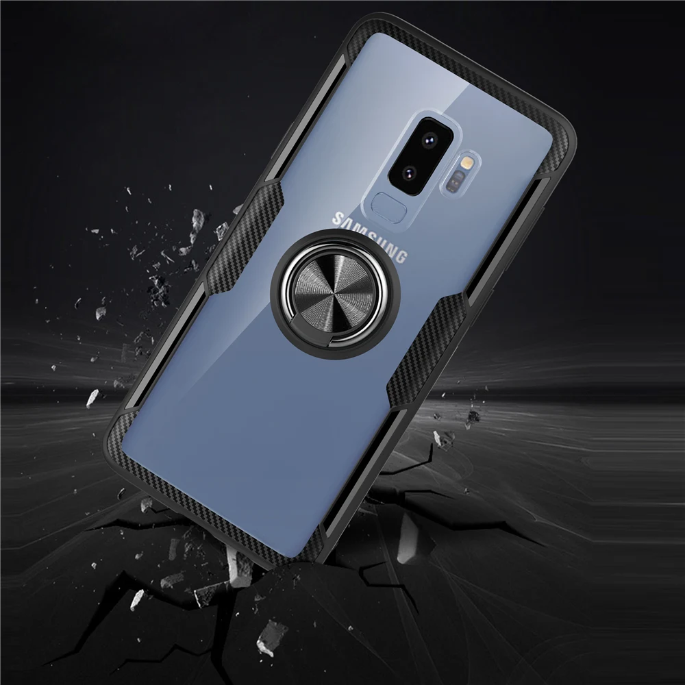 Прозрачный автомобильный держатель кольцо чехол для телефона samsung Galaxy S9 плюс