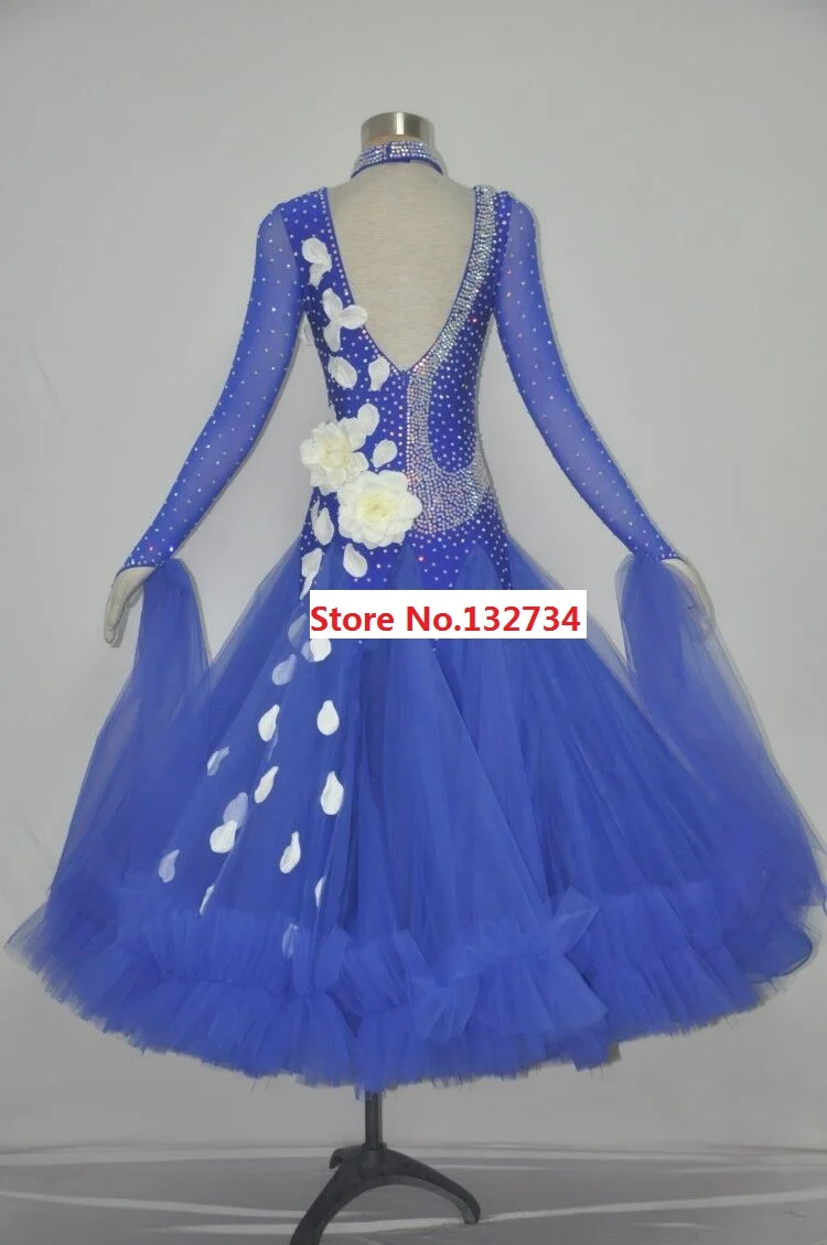 

Royalbule standard ballroom dress woman ballroom dance competition dresses standard waltz Foxtrot modern dance dress tango dress