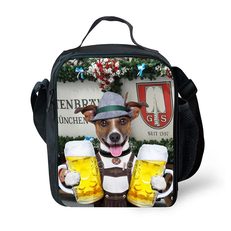 Детский ланч мешок для школы Сумка с принтом собаки Термосумка детского обеда