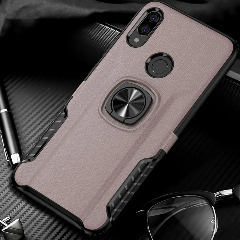 Rose Gold Для Red mi Note 6 7 8 Pro Чехол с магнитом автомобильный стенд для колец на палец держатель защитный чехол для Xiao mi Pocophone F1 mi 8 9 SE чехол - Цвет: Rose Gold