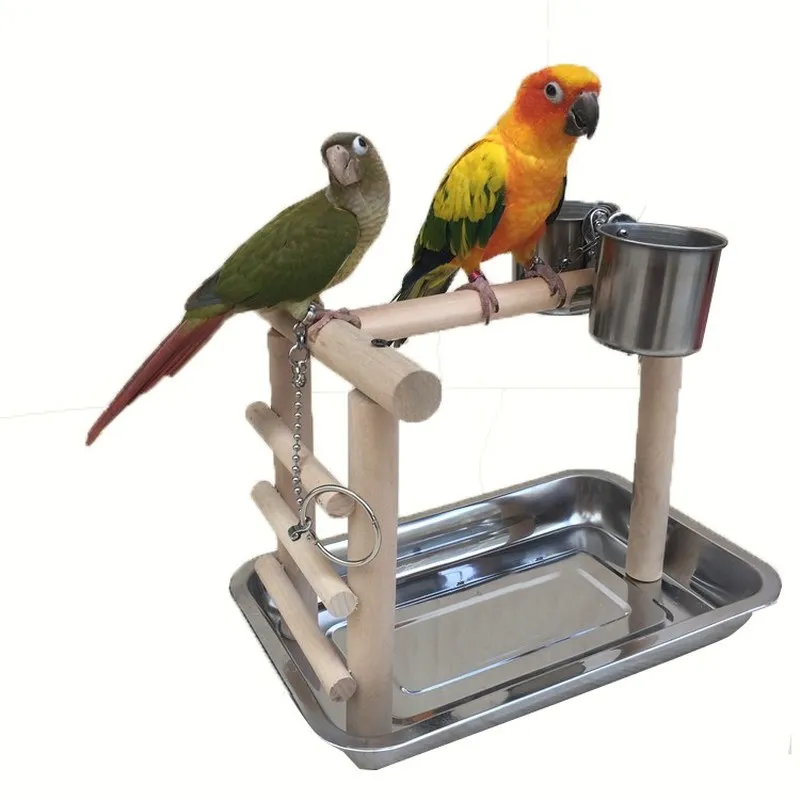 

Portable parrot stand desk stand training stand parrot toy stand bird shelf solid wood station WF629236