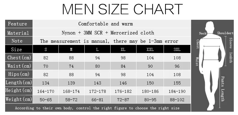 Неопреновый мужской комбинезон для дайвинга и парусного плавания 3 мм|wet suit|diving