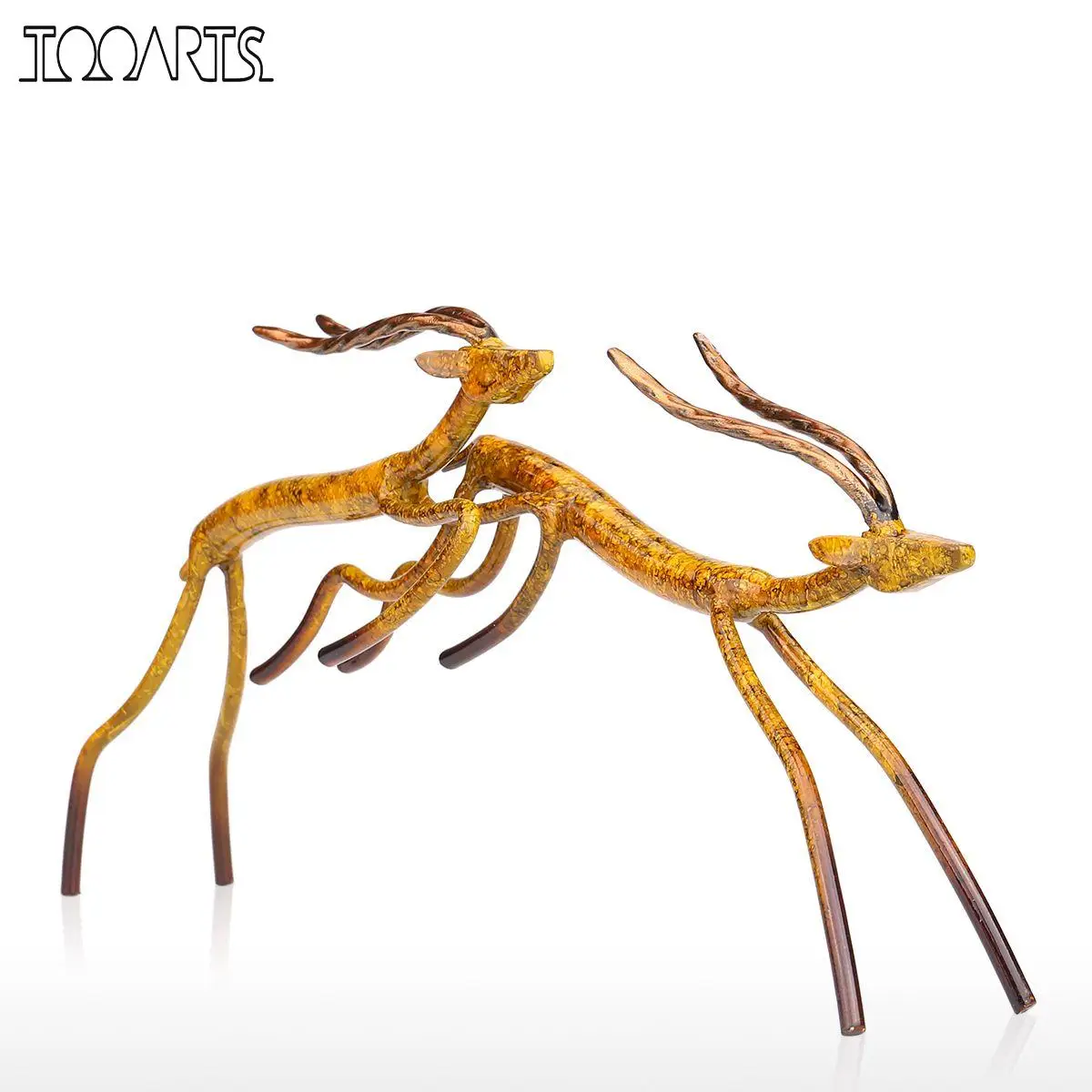 Tooarts 2 вида фигурка Leaping Antelope железная домашний декор ремесла металлическое