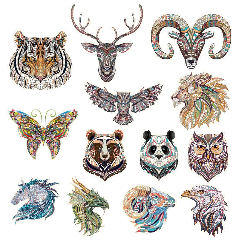 Животные теплопередачи железа на заплатках для джинсов футболка DIY ремесло