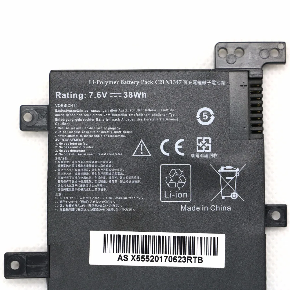 7 6 V 38Wh C21N1347 OEM Аккумулятор для ноутбука ASUS X555 X555LA SI30202G X555LD X555LN черного цвета|battery for