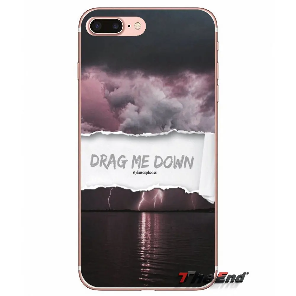 Для iPhone X 4 4S 5 5S 5C SE 6 6S 7 8 Plus Samsung Galaxy J1 J3 J5 J7 A3 A5 2016 2017 Чехлы Drag Me Down one Direction 1D текст |