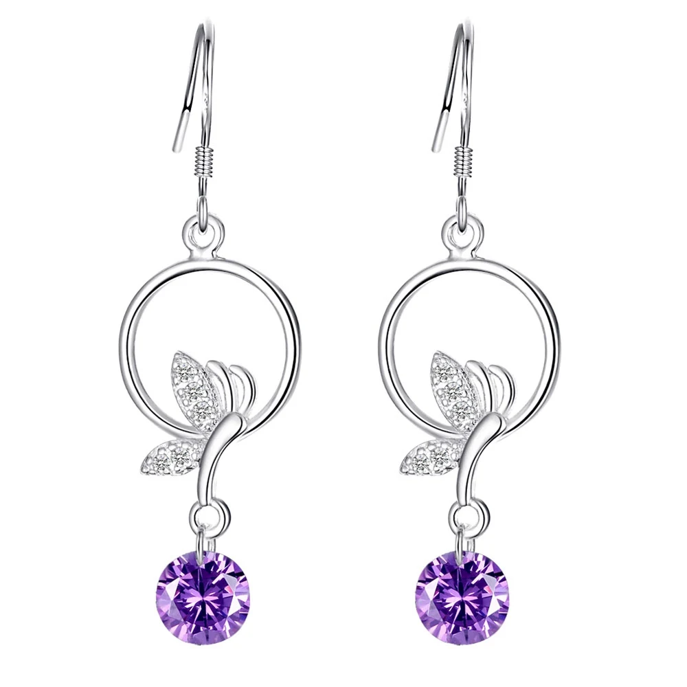 Классический простой Британский ветер высокого качества Серебряные серьги для