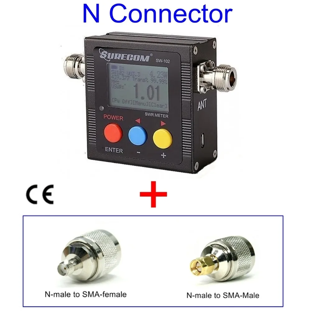 SURECOM цифровой VHF/UHF прибор для измерения мощности счетчик частоты адаптер TK100