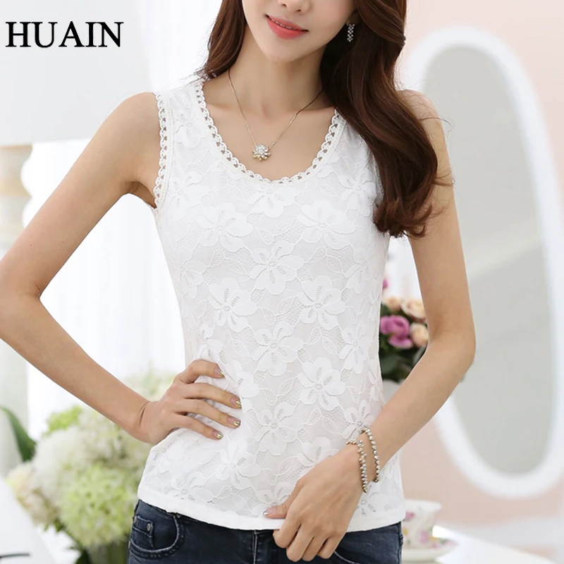 Майка женская кружевная без рукавов в Корейском стиле|top women sexy|camisole vestlace tank top |