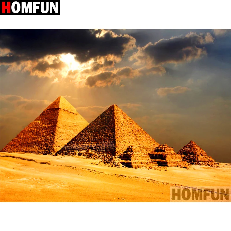 Алмазная 5D картина HOMFUN закат с полными квадратными/круглыми стразами вышивка