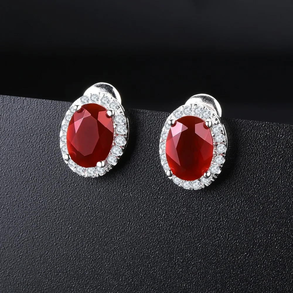 Hutang 7.0ct натуральный красный агат серьги серебро 925 Изящные ювелирные изделия с