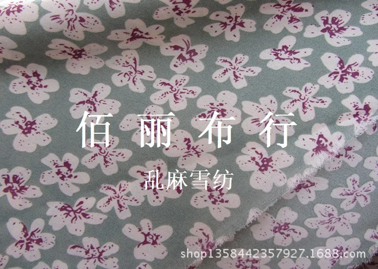 2014 льняная шифоновая ткань Baotou с цветами на весну и лето женское платье