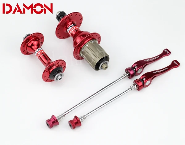 Red Pair 20H-24H Новатек A171SB F172SB шоссейные велосипедные ступицы с Quick Release v-образный номерю Алюминий сплавочный 20 24 28 32 36 отверстий черный, красный, серебристый; Высота танкетки 8/9/10/11S - Цвет: Red Pair 20H-24H