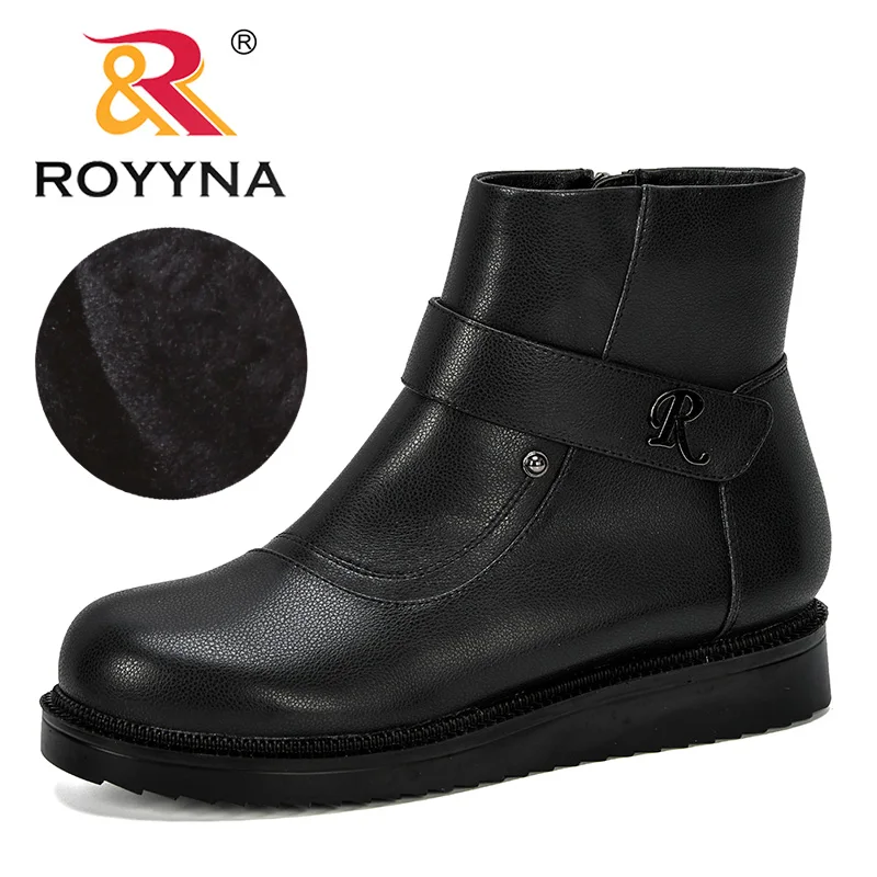 

ROYYNA 2019 New Designer Popular Shoes Women Winter Boots Shoes Woman Casual Microfiber Outdoor Botas Mujer Female Ankle Boots