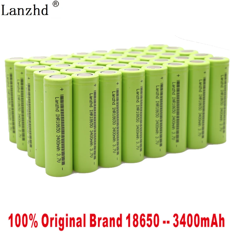 

40pcs 2020 18650 Lithium Battery 3400mAh 3.7V For samsung 18650 toy Bechargeable Battery for Electronic tool
