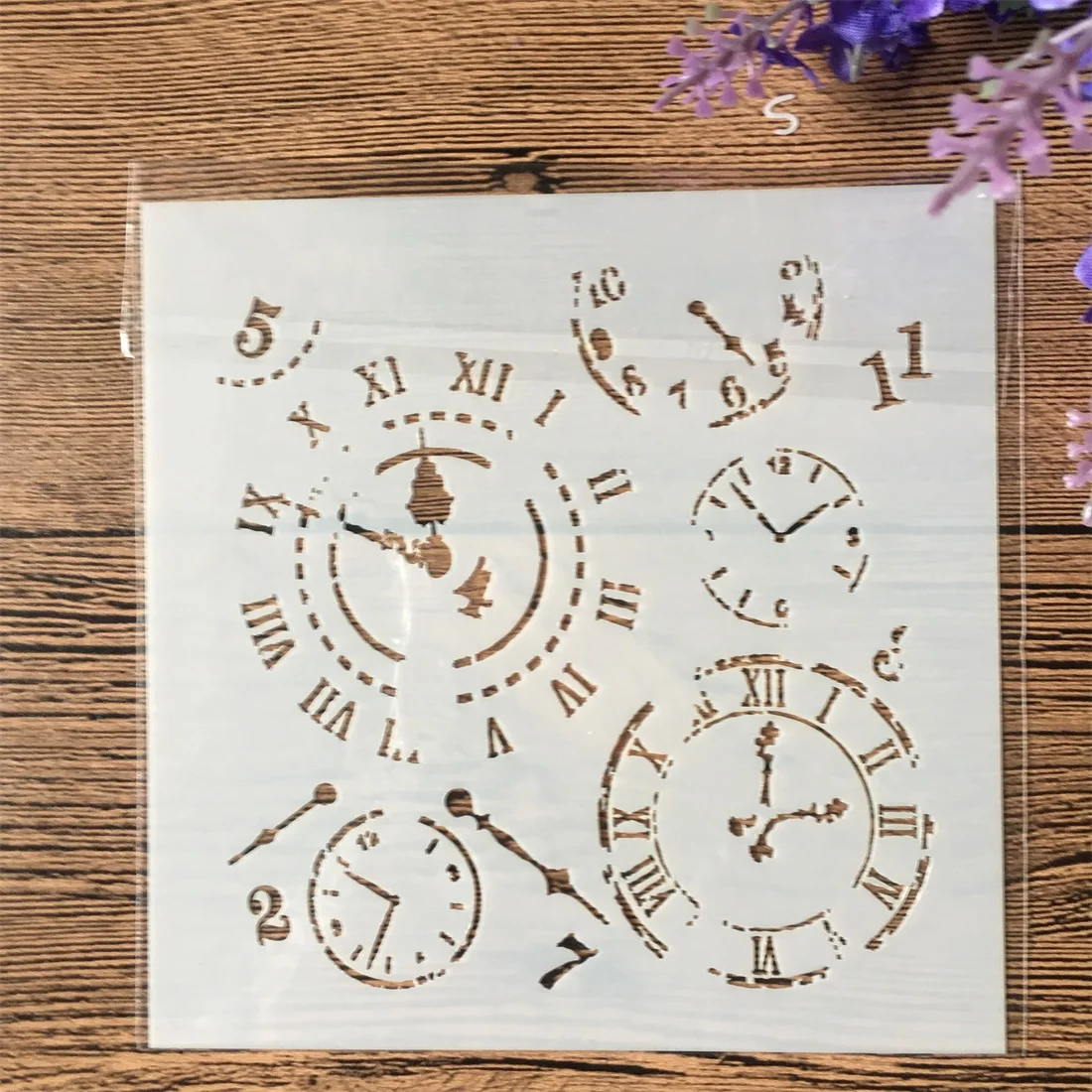 2019 часы 13 см DIY ремесло Многослойные трафареты настенная живопись штампованная