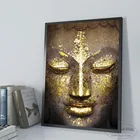Плакаты с изображением спокойного лица Будды и искусственных элементов, декоративные настенные картины для гостиной, домашний декор, картина без рамы