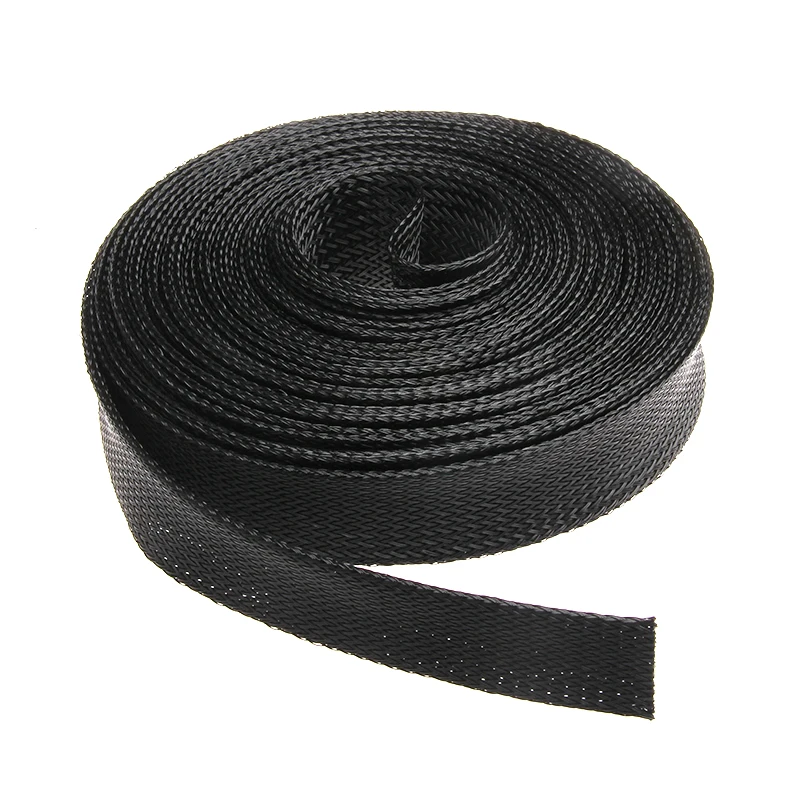 

10M Black 30mm Braided Expandable Cable Sleeve Wire Protection High Density Sheathing Insulation Protection