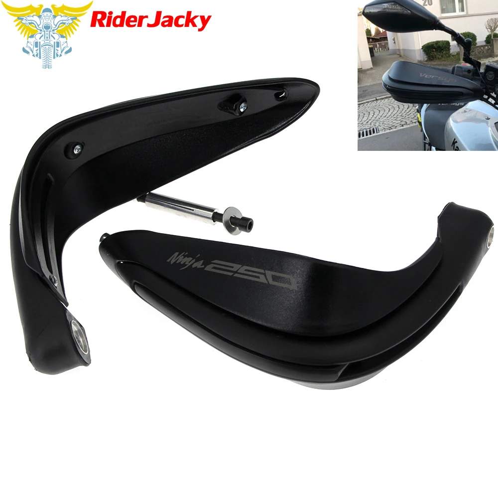 RiderJacky Мотоциклетные гвардии Мотокросс Dirtbike Handguards Для Kawasaki Ninja 250 250R 2008 2012 2009 2010