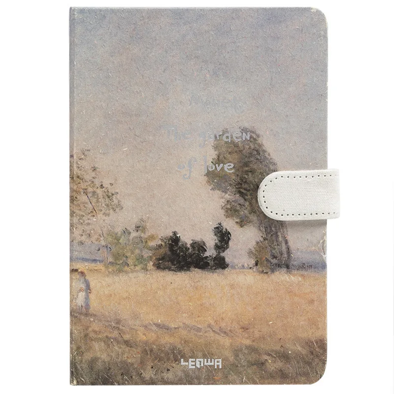 C Creative Notebook Monet Love Back Garden Notebook Paper Planner Bullet Journal Agenda School Diary Note Book Magnetic Buckle - Цвет: C