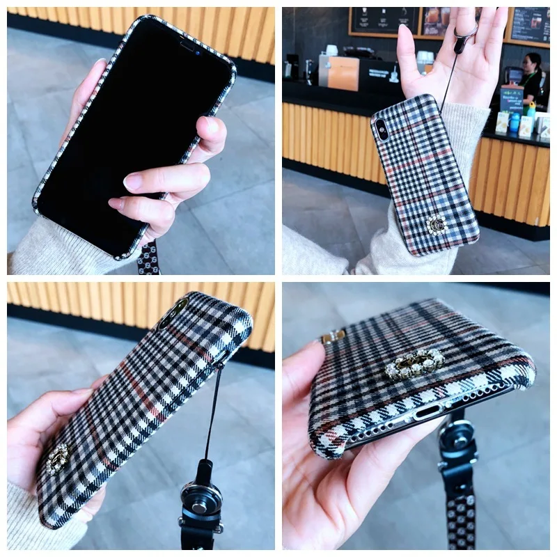 IPhoneXS Max клетчатый тканевый чехол для мобильного телефона 8 Apple6s плюшевый