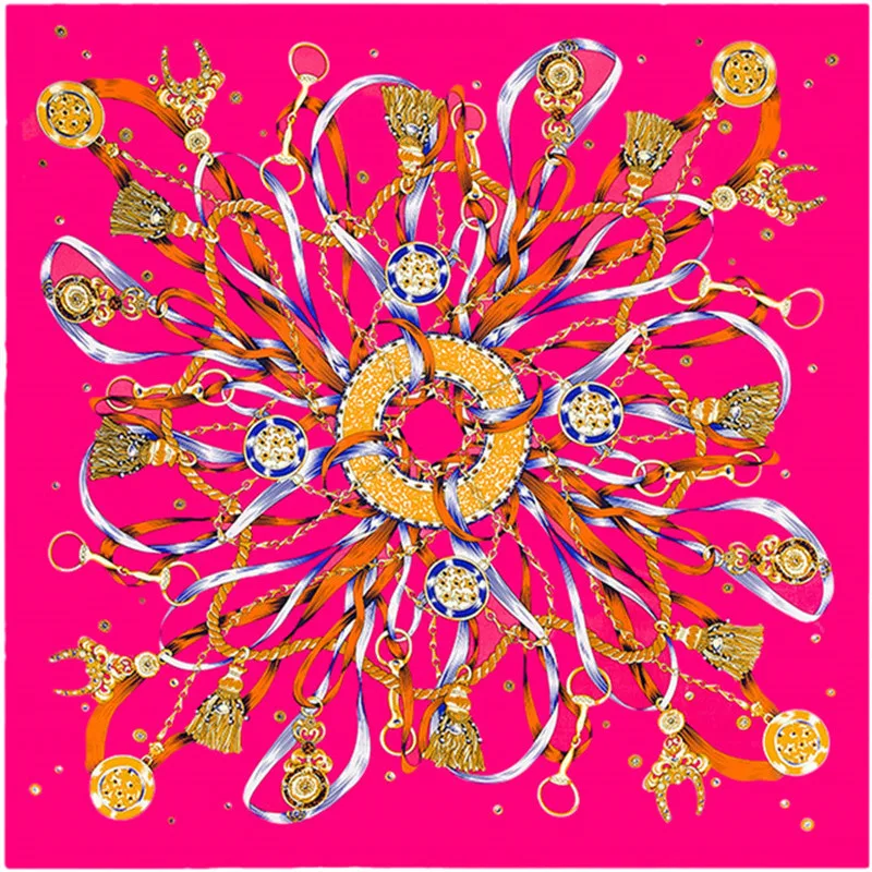 2021 Новый Популярный роскошный брендовый шелковый шарф 100% саржевый Шелковый