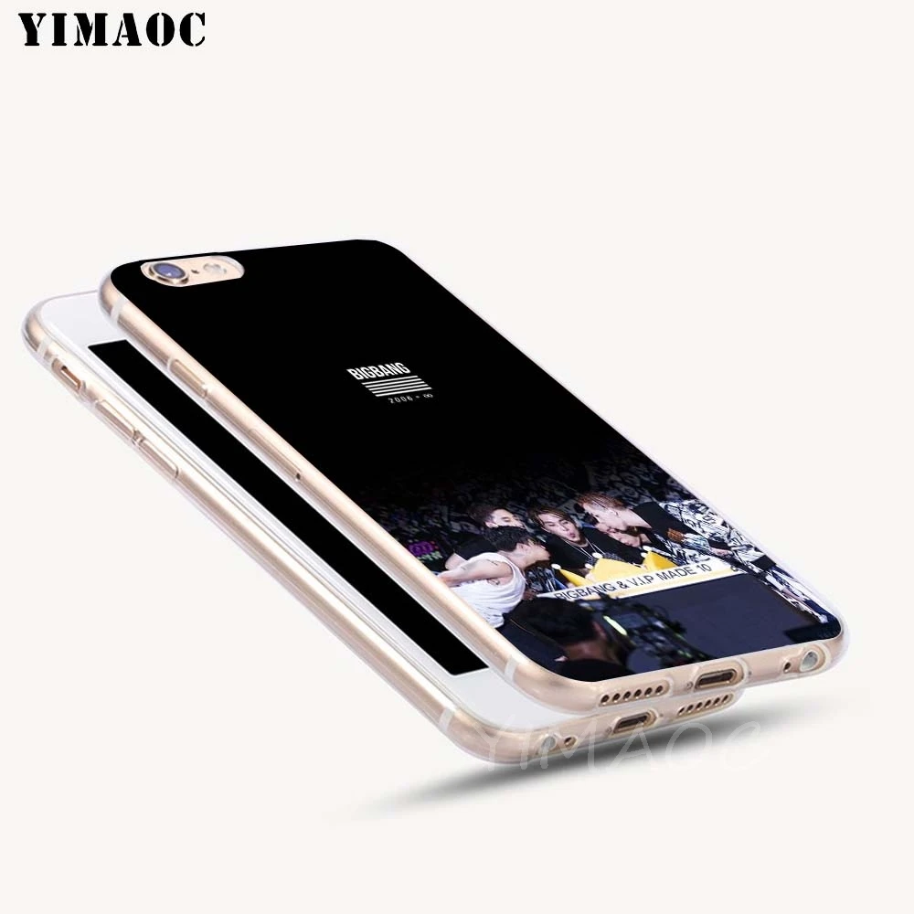 Мягкий чехол YIMAOC BIGBANG G DRAGON Rapper из ТПУ и силикона для iPhone 8 7 6 6S Plus 5 5S SE X XR XS 11 Pro Max |