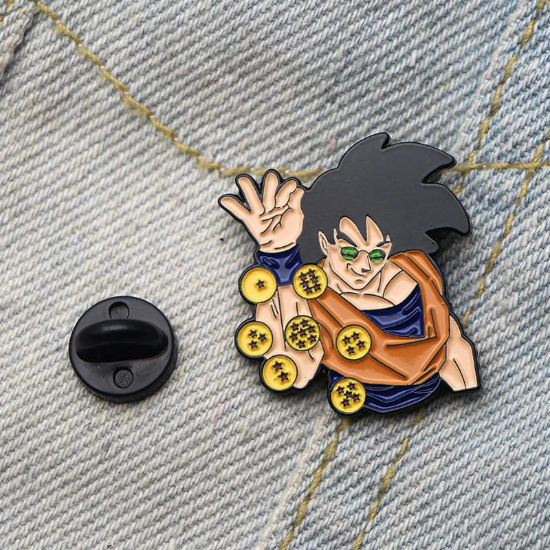 DMLSKY Dragon Ball Косплей булавка Сунь Укун эмалированные булавки и броши-значки для лацкана рюкзак сумки значок одежда украшения подарки M3474