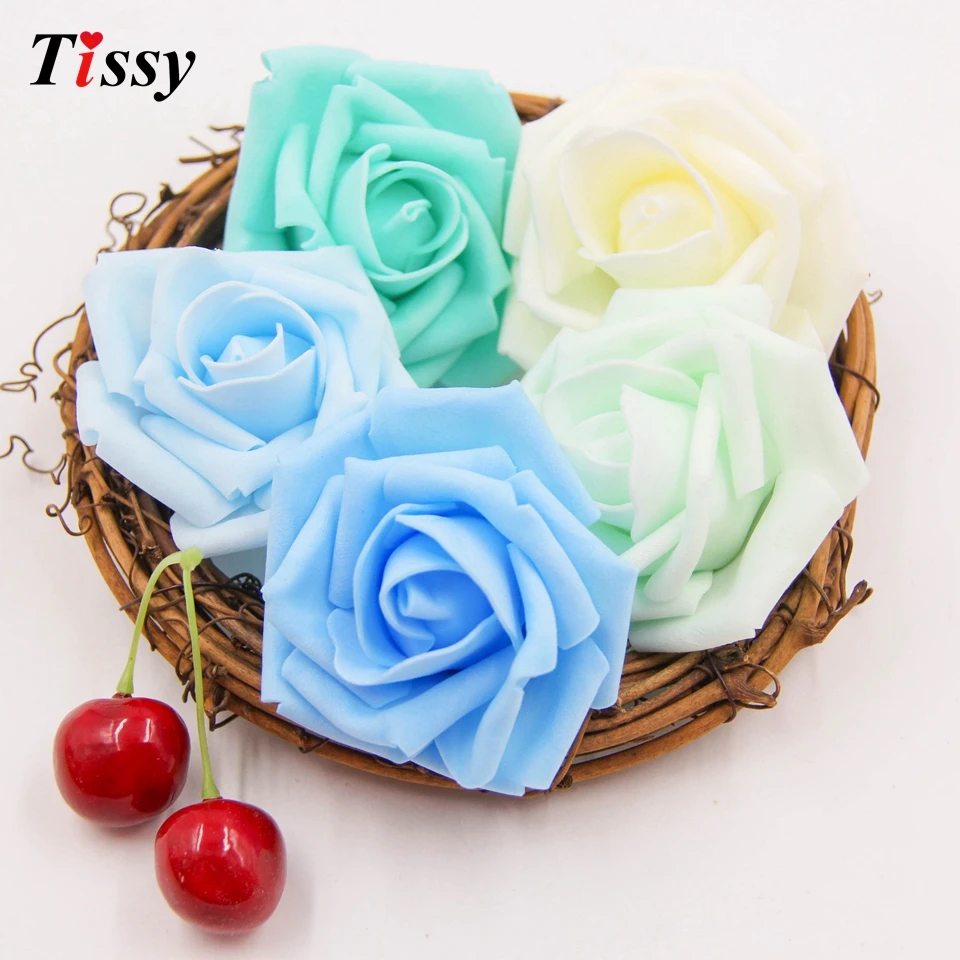 100 шт. искусственных роз пены для дома и Свадебные украшения цветочных головок