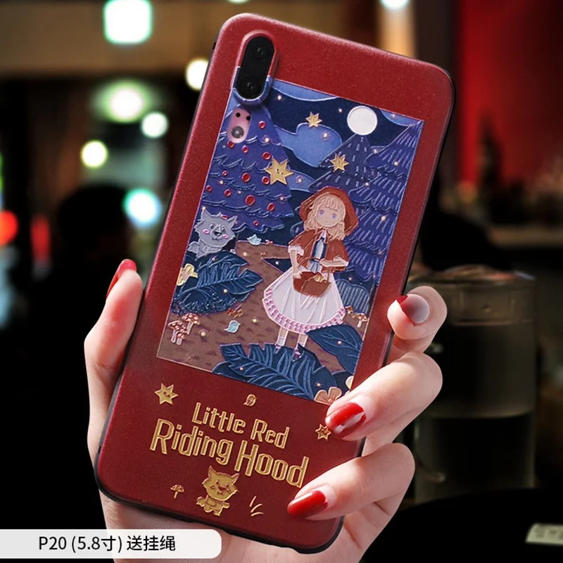 Маленький принц и Красная Шапочка Emboss чехол для huawei P30 PRO P20 PRO P10 плюс MATE 20 PRO MATE 20X крышка