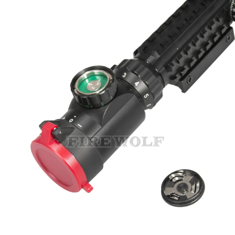 Огонь волк Охота 3-9X32 красный и зеленый свет прицел для винтовки Оптика Открытый