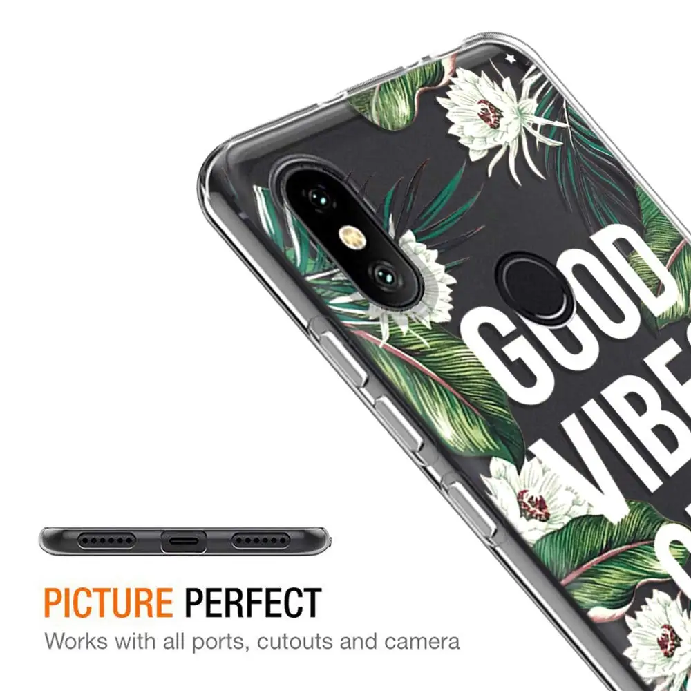 Прозрачный тонкий мягкий чехол из ТПУ с цветочным узором для Xiaomi Mi 9 8 Lite A2 A1 Redmi Note 7